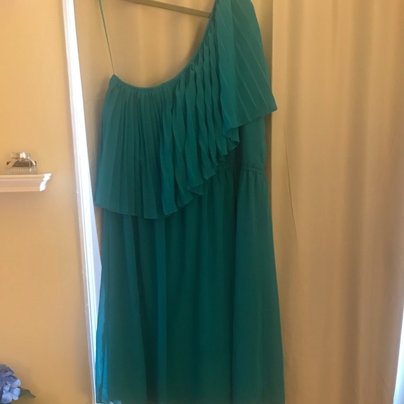 Teal off the Shoulder Dress - Picture 1 of 2